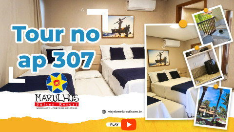 imagem capa Tour no meu Apartamento 307 no Marulhos Suítes Resorts em Porto de Galinhas