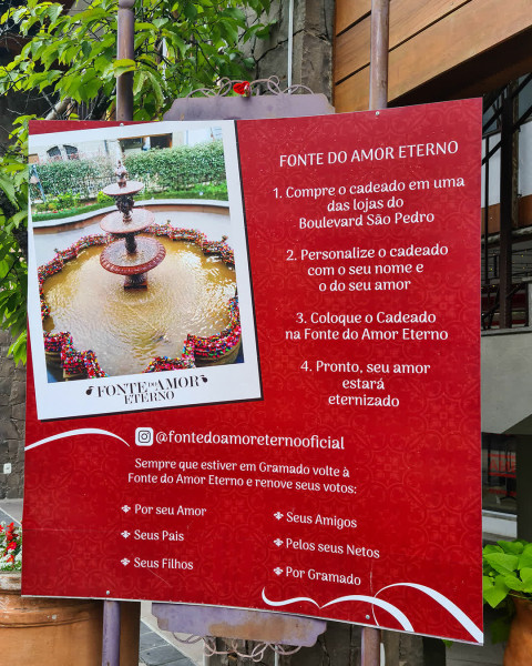Fonte do Amor Eterno em Gramado RS
