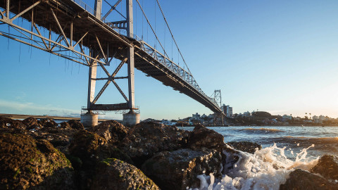 Ponte Hercílio Luz em Florianópolis - Santa Catarina