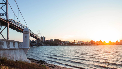 Ponte Hercílio Luz em Florianópolis - Santa Catarina